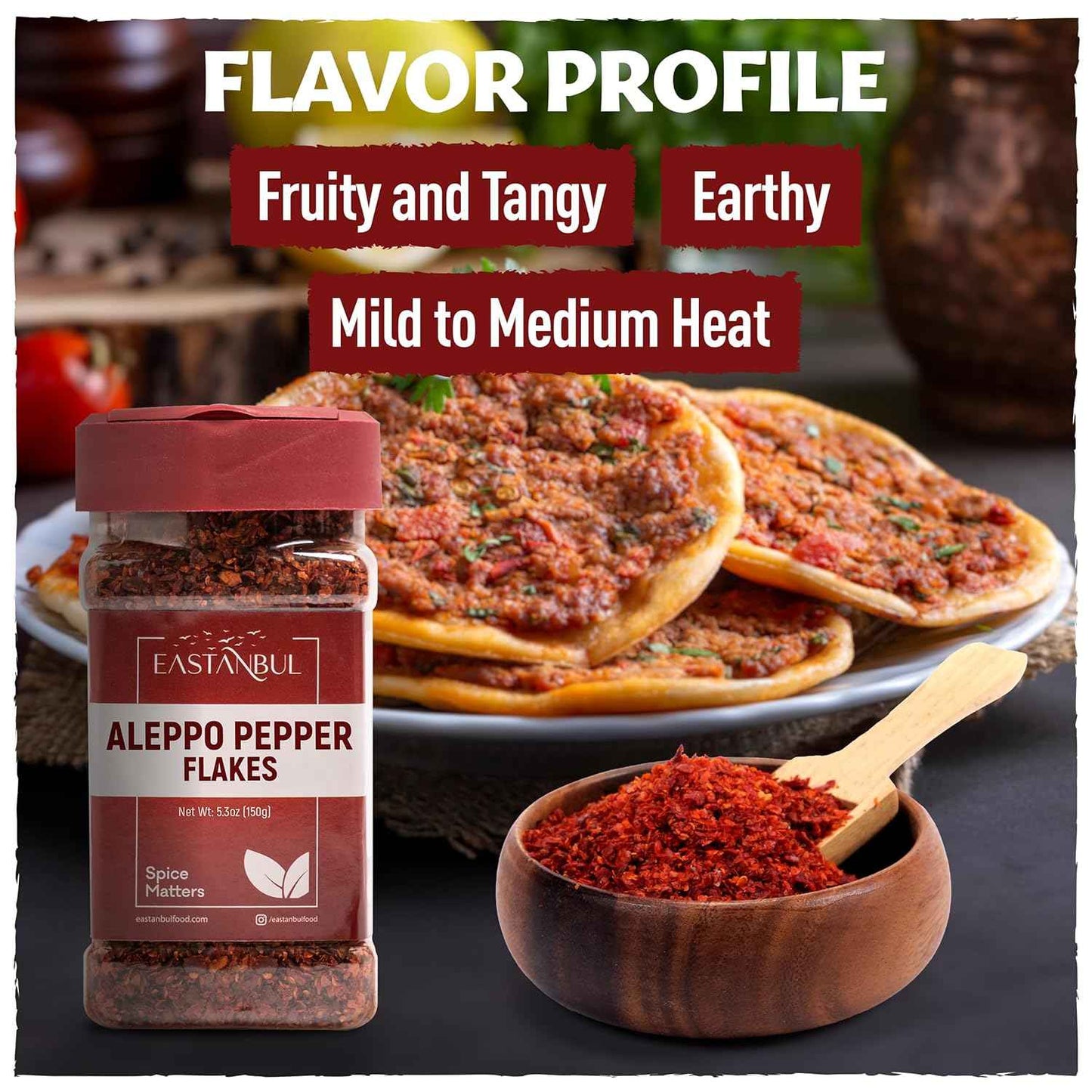 Eastanbul Aleppo Pepper 5.3oz – Premium Imported Spice for the Artisan Home Chef, Turkish Pul Biber