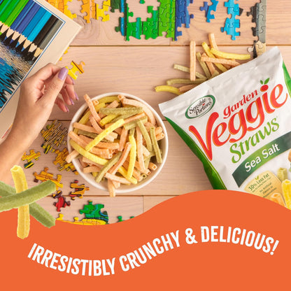 Sensible Portions Garden Veggie Straws for Picnic Baskets and Backyard Parties, 12 Single-Serve Bags