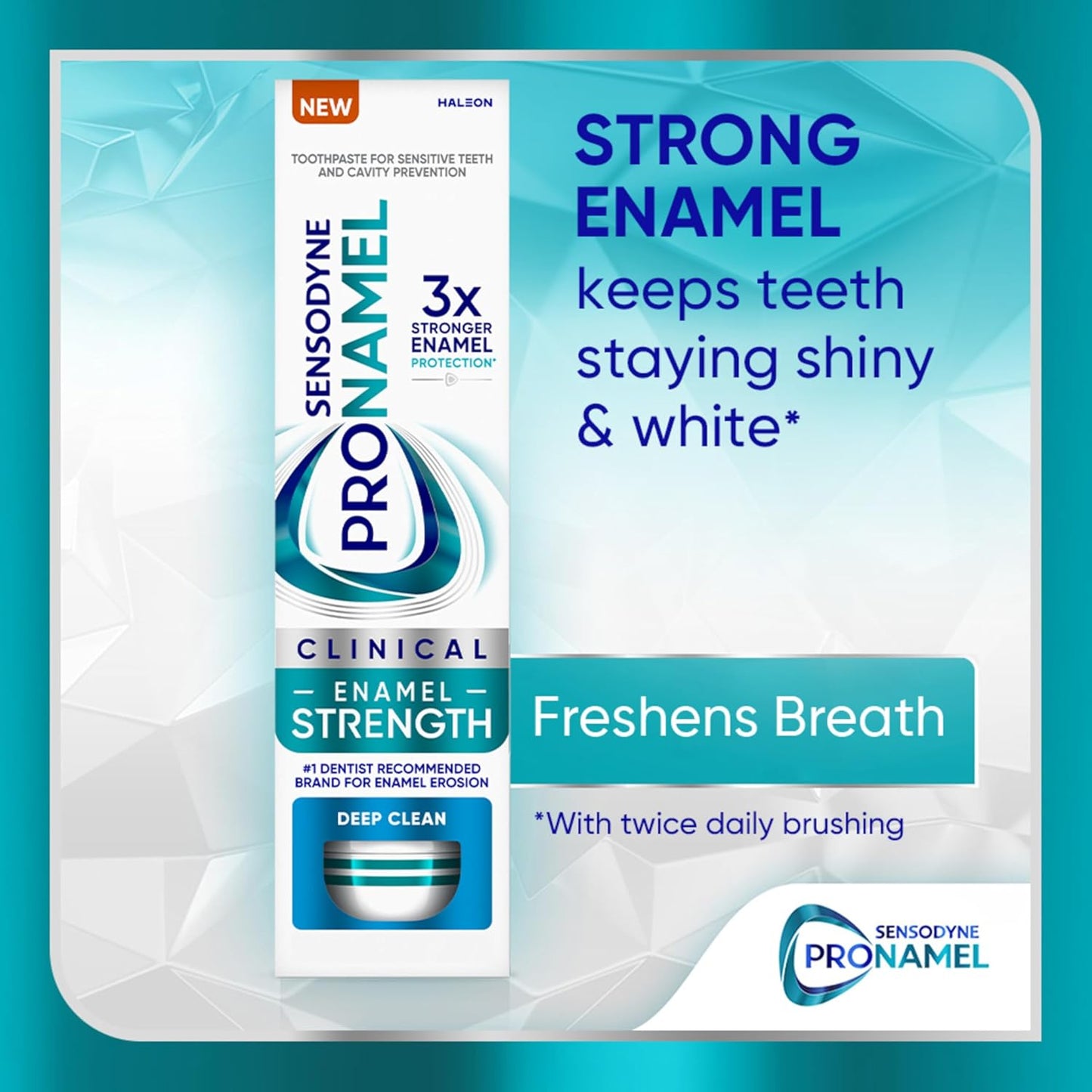Sensodyne Pronamel Clinical Enamel Strength Toothpaste for Morning and Night Self-Care Ritual, Deep Clean Mint for Acid Erosion Defense