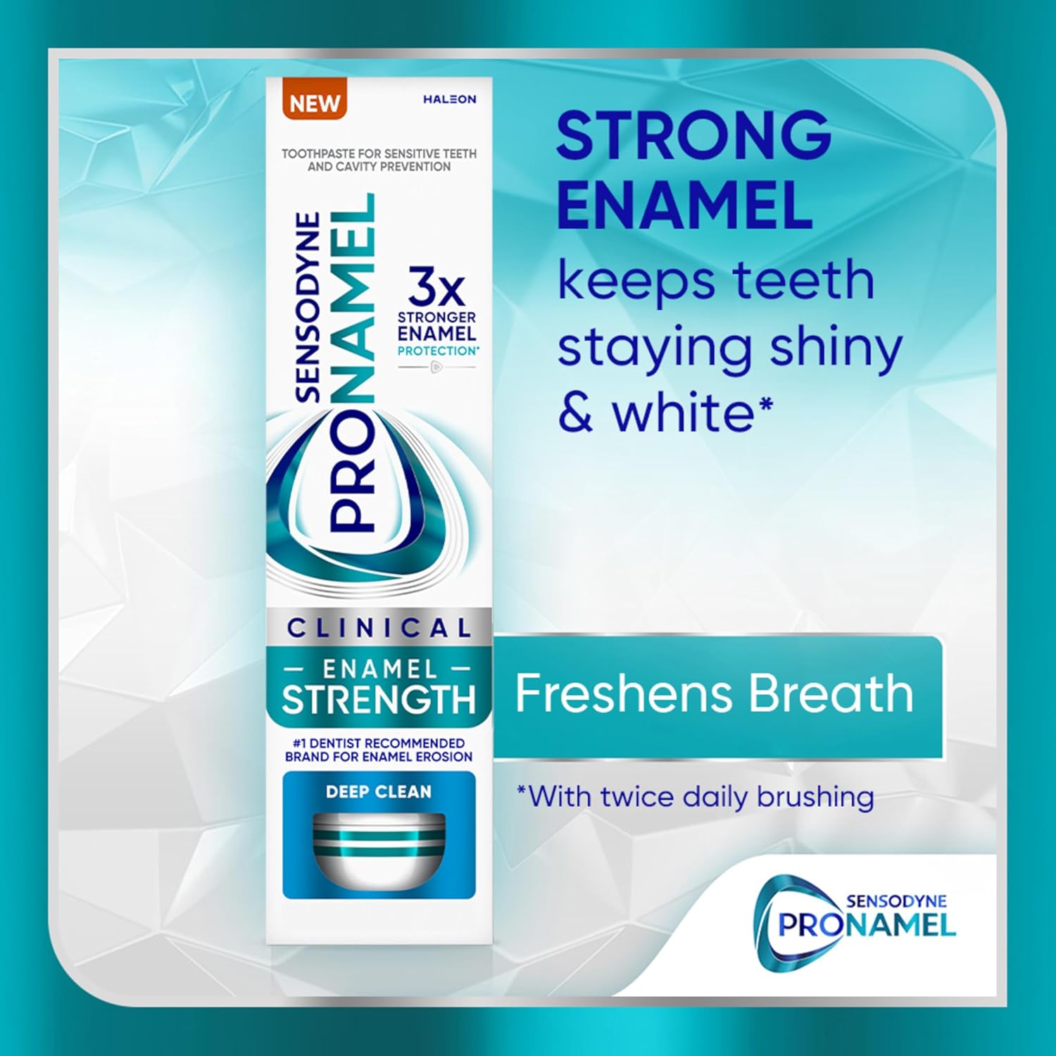 Sensodyne Pronamel Clinical Enamel Strength Toothpaste for Morning and Night Self-Care Ritual, Deep Clean Mint for Acid Erosion Defense