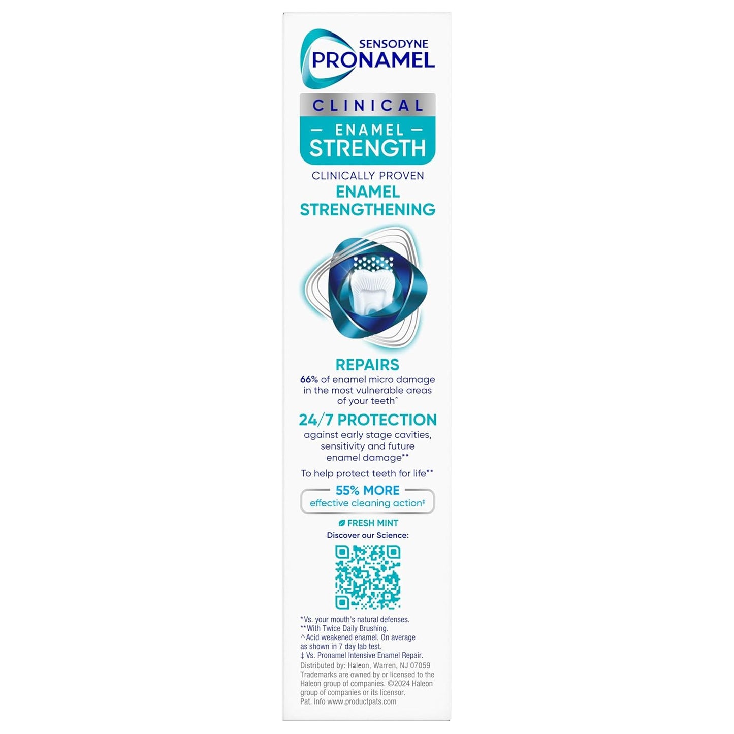 Sensodyne Pronamel Clinical Enamel Strength Toothpaste for Morning and Night Self-Care Ritual, Deep Clean Mint for Acid Erosion Defense