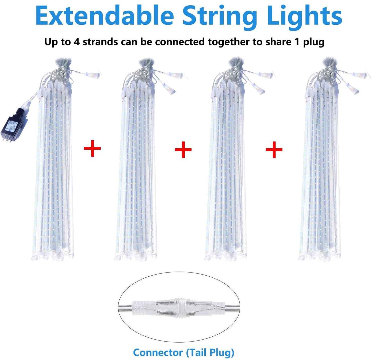 Aluan Icicle Tube Lights – Bedroom Aesthetic Accent with Cascading Cool White Glow for Relaxing Nights In