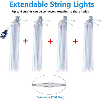 Aluan Icicle Tube Lights – Bedroom Aesthetic Accent with Cascading Cool White Glow for Relaxing Nights In