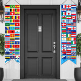Tatuo Country Flag Bunting – Soccer-Themed Birthday Party Decor for Backyard and Playroom, Set of 2 Polyester Banners