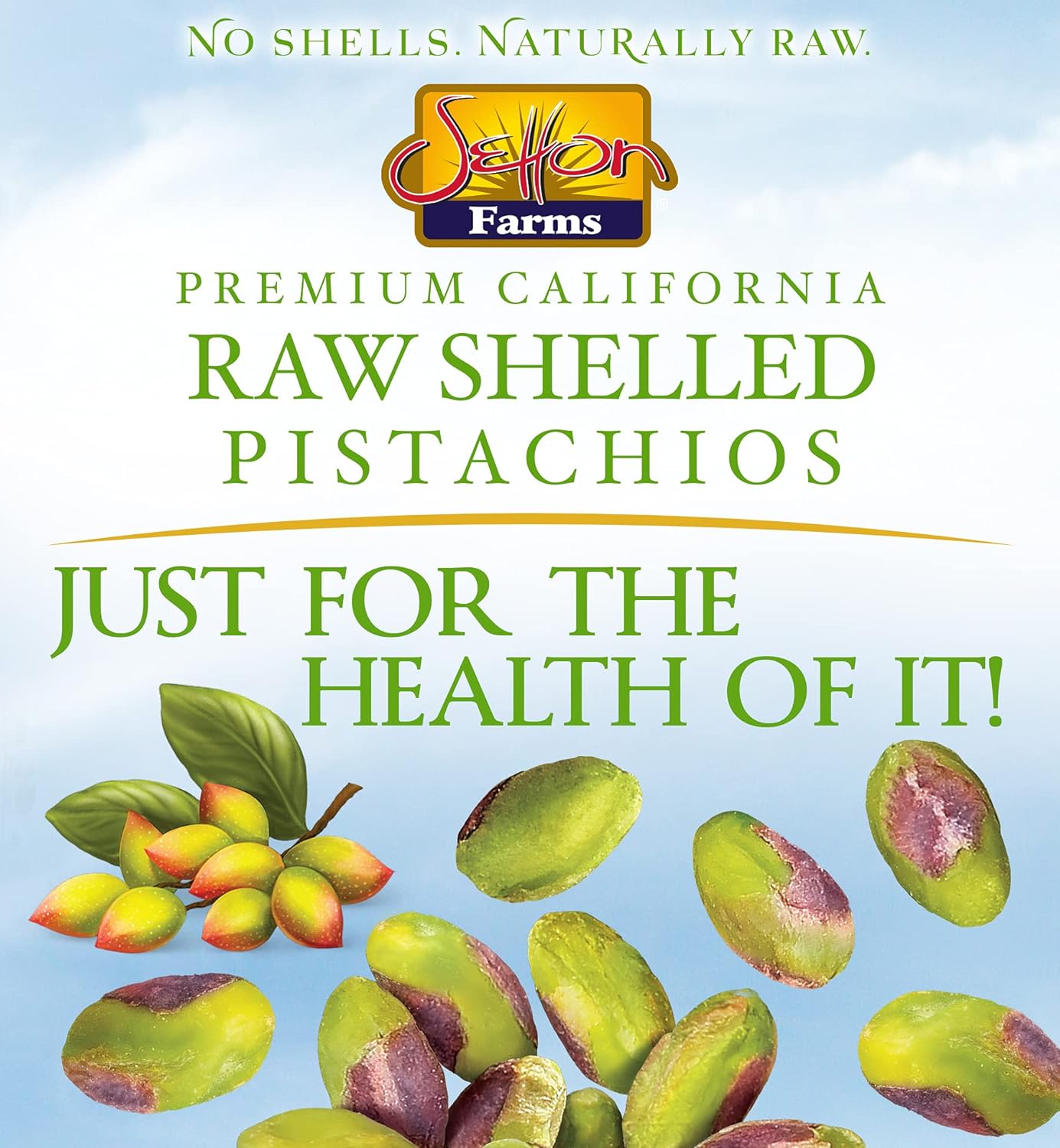 Setton Farms Raw Shelled Pistachios – No Shell Kid-Friendly Lunchbox Snack with Protein and Fiber