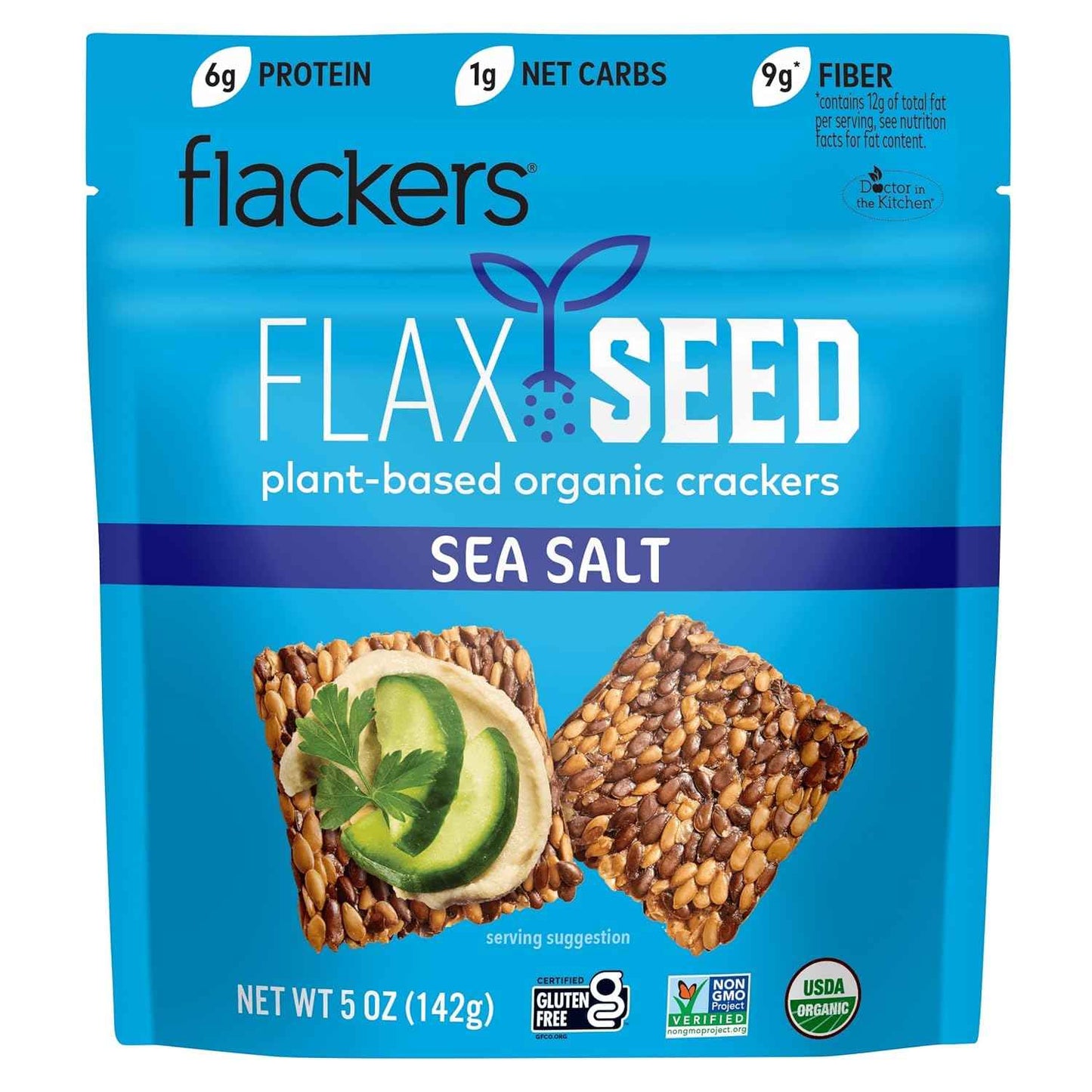 Flackers Organic Rosemary Flaxseed Crackers – Mindful Keto Snack for Clean Eating Rituals
