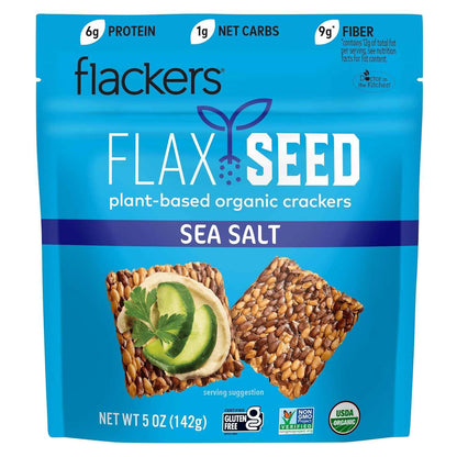Flackers Organic Rosemary Flaxseed Crackers – Mindful Keto Snack for Clean Eating Rituals