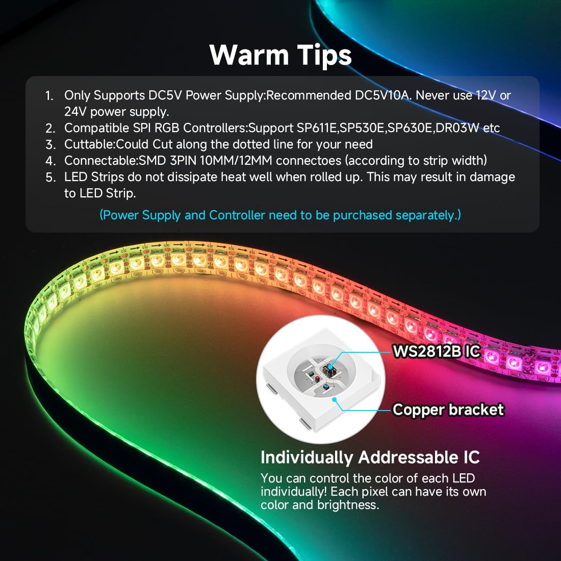 SEZO WS2812B ECO LED Strip – Creative Birthday Gift for Him with DIY Maker Project Appeal