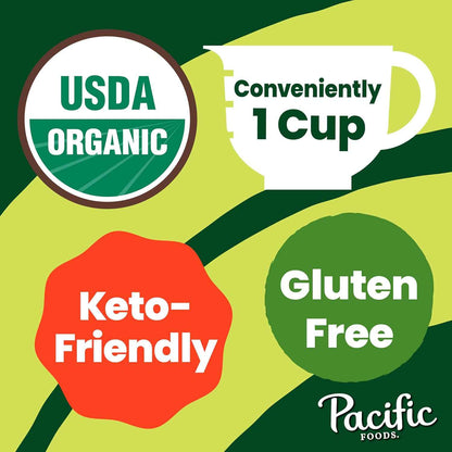 Pacific Foods Low Sodium Chicken Broth – Desk Lunch Sip Broth for Focused Workdays, 8 oz (4 Pack)