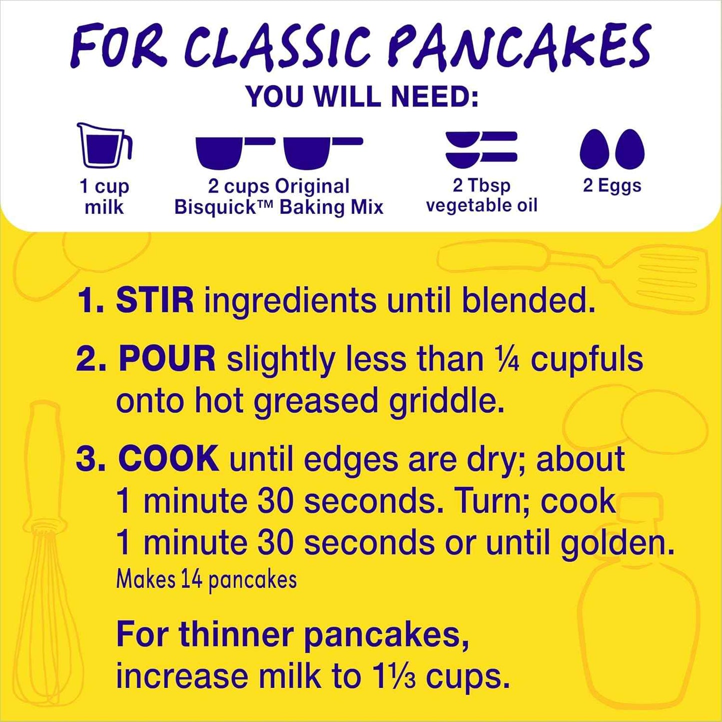 Betty Crocker Bisquick Original Baking Mix – Shelf-Stable Campfire Pancake Base for RV and Cabin Pantries
