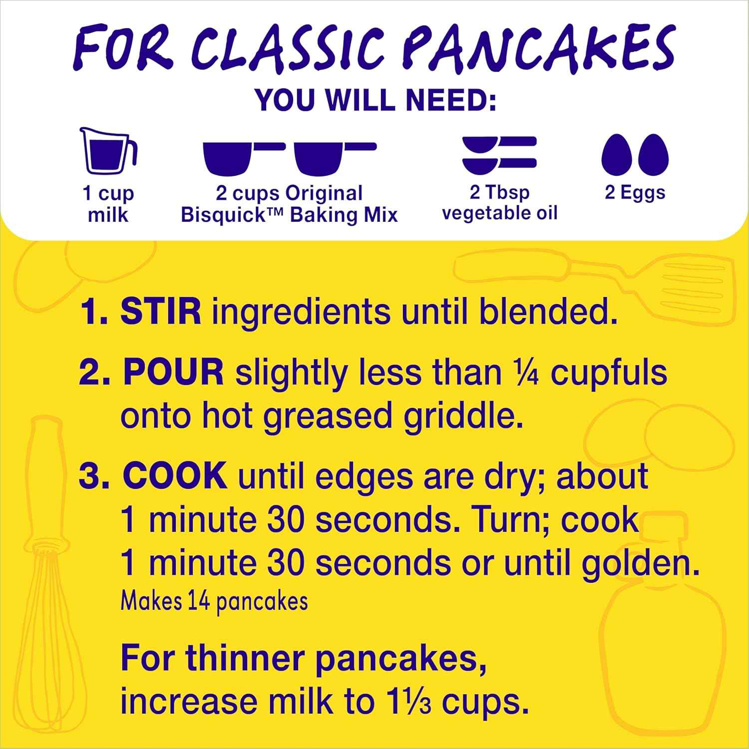 Betty Crocker Bisquick Original Baking Mix – Shelf-Stable Campfire Pancake Base for RV and Cabin Pantries