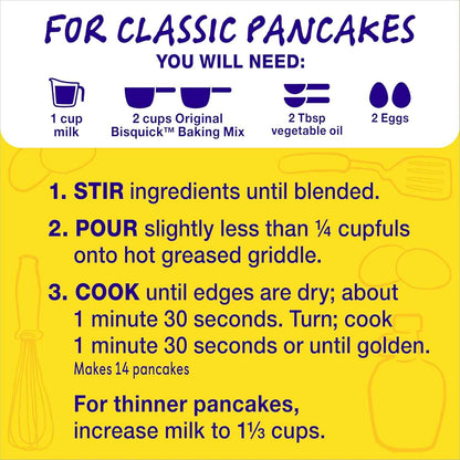 Betty Crocker Bisquick Original Baking Mix – Shelf-Stable Campfire Pancake Base for RV and Cabin Pantries
