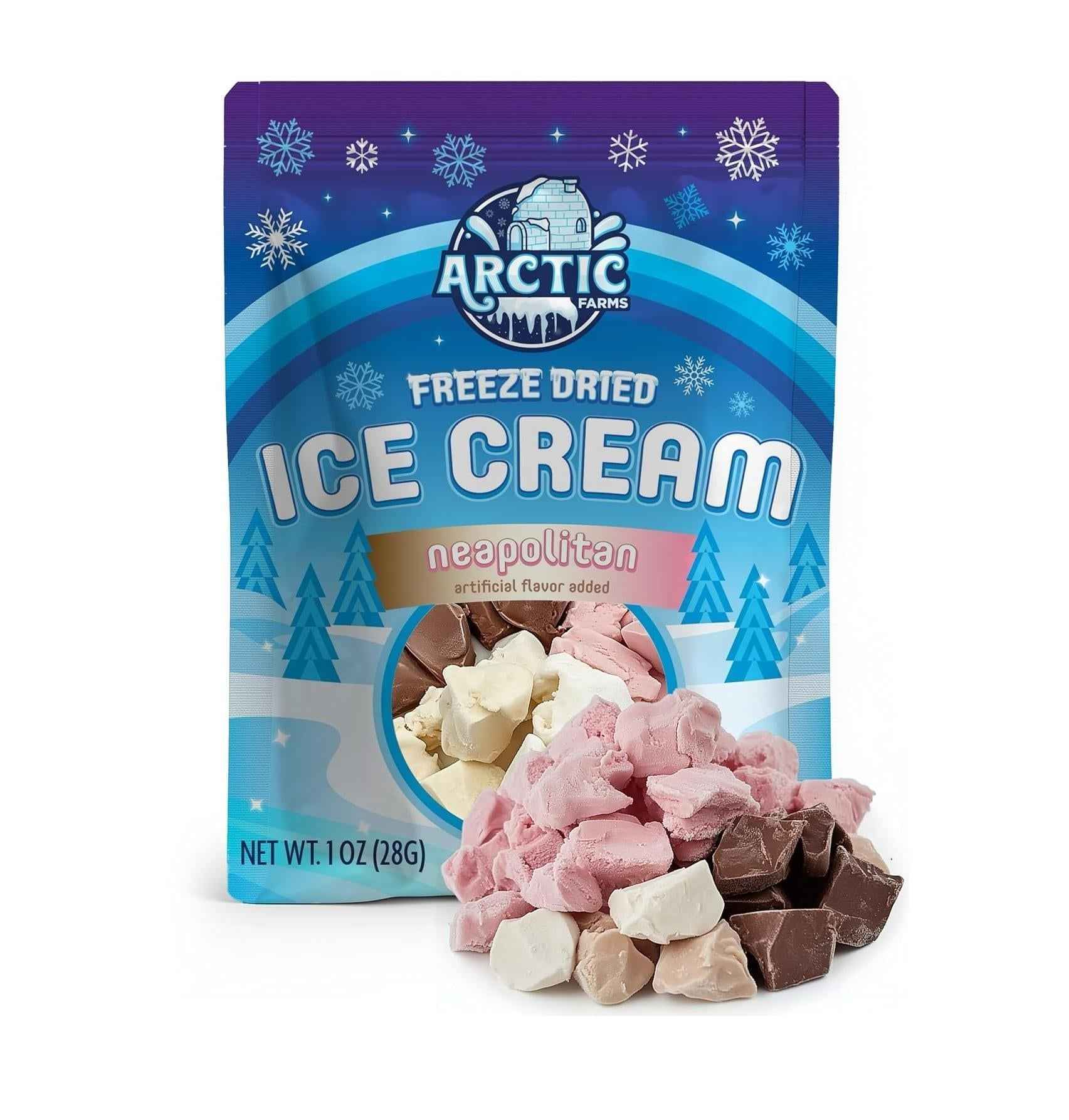 Arctic Farms Freeze Dried Ice Cream – Unique Housewarming and Valentine's Day Food Gift for Women and Mom, 1 Ounce