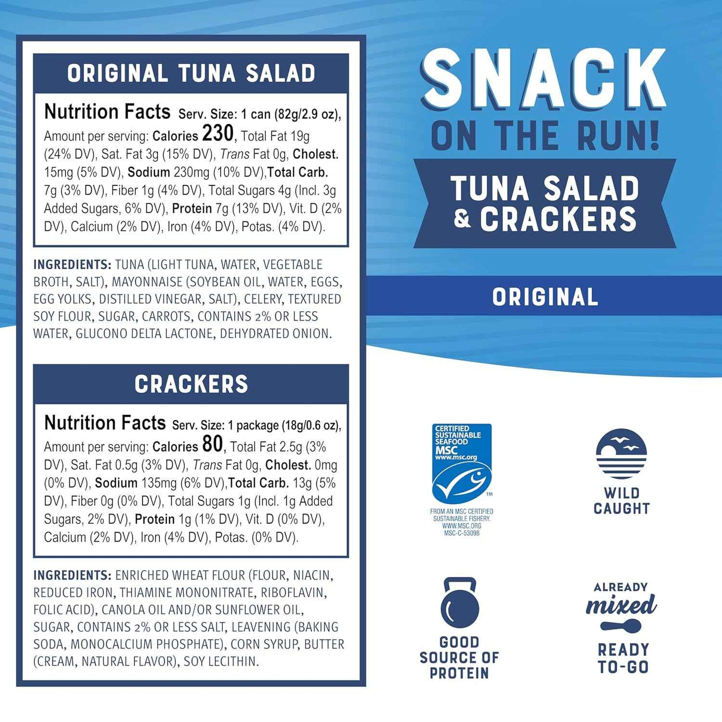 Bumble Bee Snack On The Run Tuna Pack – Family-Friendly Pantry Snack for Kids and Hungry Teens