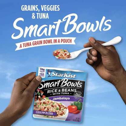 StarKist Smart Bowls Tuna Rice and Beans Jambalaya 4.5 oz Pouch – Lean Protein Post Workout Meal for Gym Bag and Recovery Days