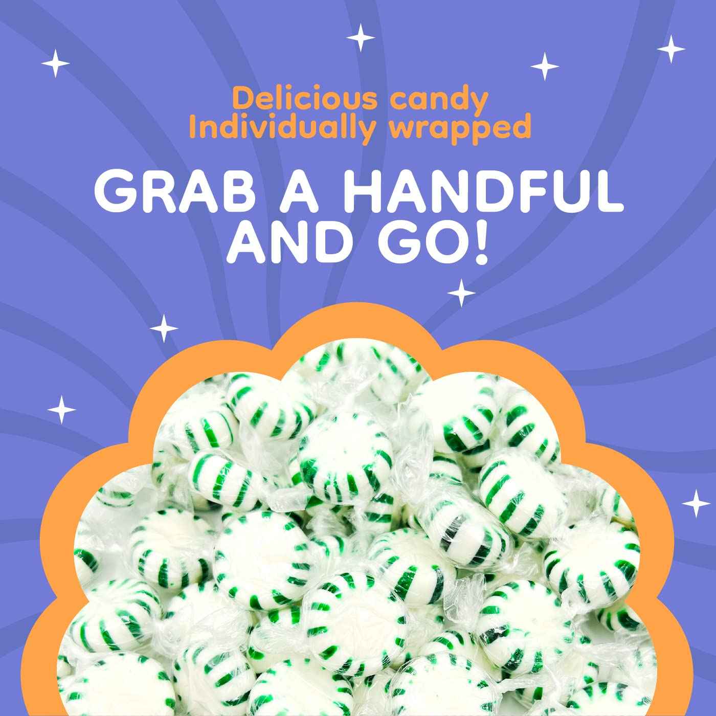 Starlight Spearmint Mints – 1 Pound Bag of Individually Wrapped Hard Candy for Office Candy Dish and Break Room Refresh