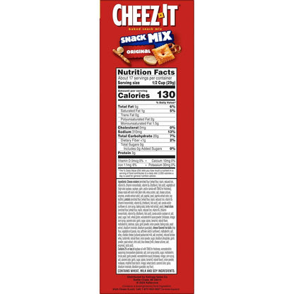 Cheez-It Snack Mix, Patio and Game Day Snack Mix for Outdoor Hosting, Original, 17.8oz Box