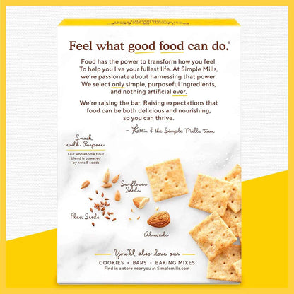 Simple Mills Almond Flour Crackers – Farmhouse Cheddar Grain-Free Crackers for Road Trips, Camping Snacks, and Picnic Charcuterie Boards