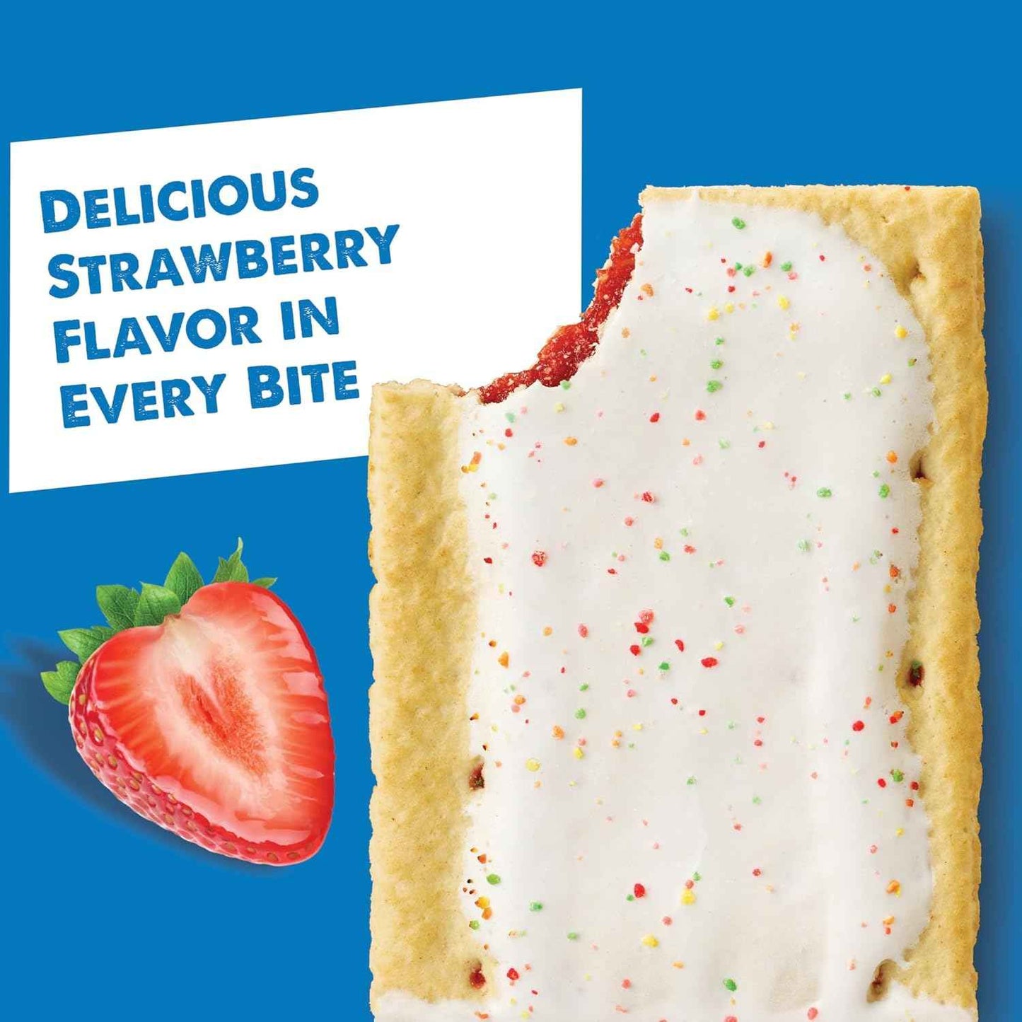 Pop-Tarts Frosted Strawberry Toaster Pastries 32ct – Sweet Treat to Pair with Coffee for a Mindful Morning Ritual
