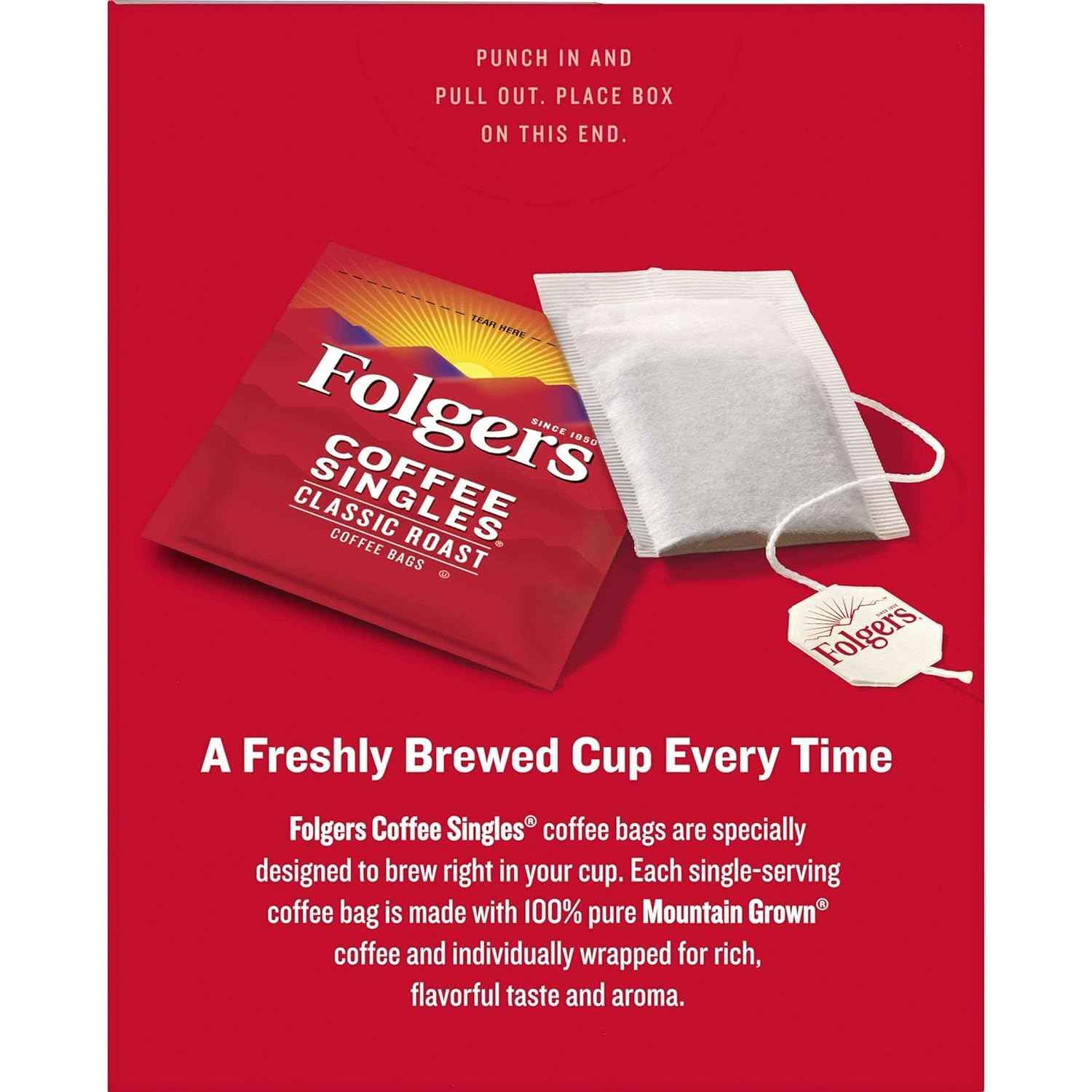 Folgers Coffee Singles – Single-Serve Filter Bags for the Office Desk, No Machine or Electricity Needed