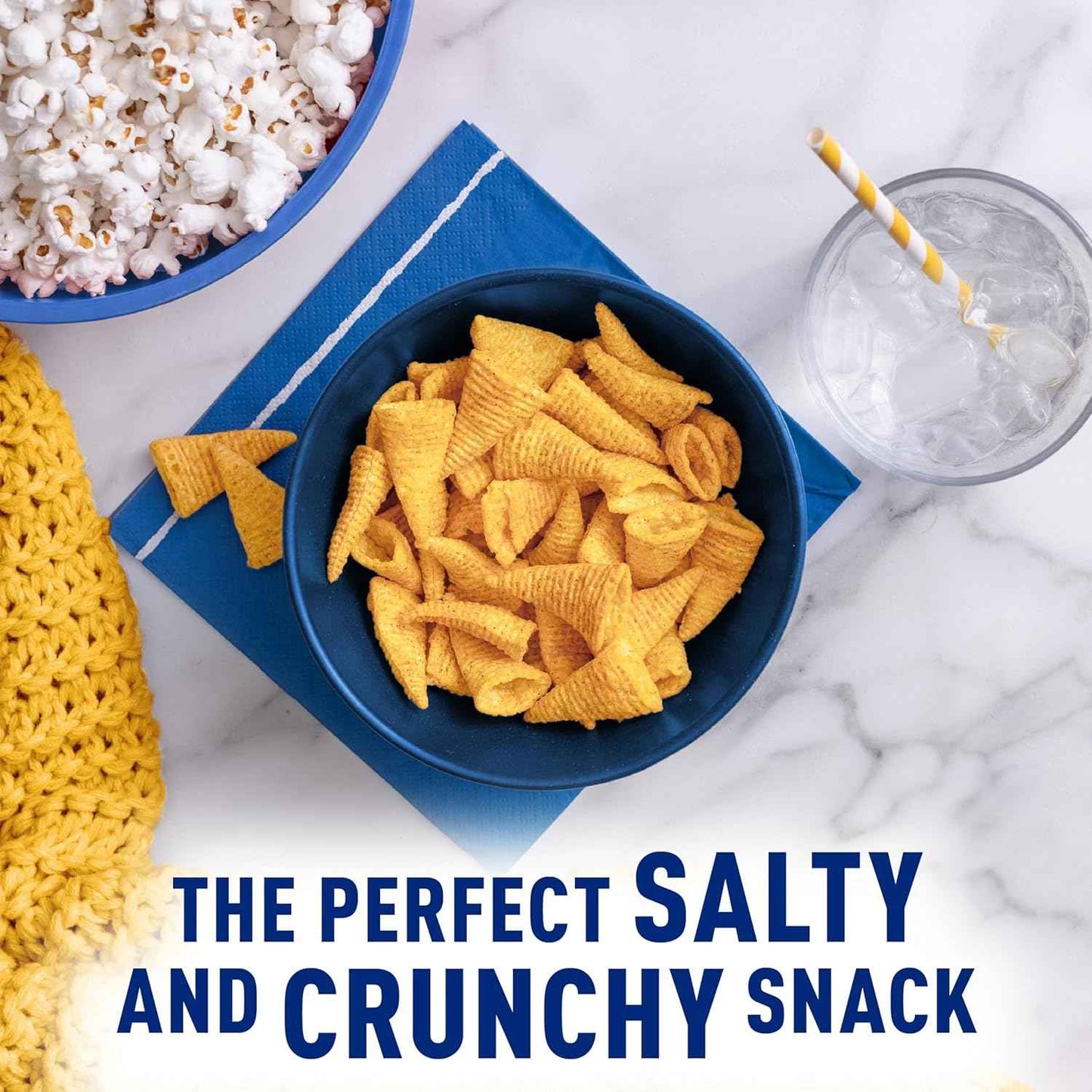 Bugles Salt and Vinegar Corn Cone Snacks 7.5 oz – Playful Care Package Gift for College Students and Teens