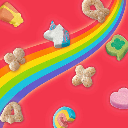 Lucky Charms Cereal Treat Bars – Cute Themed Snack Gift for Library Events and St. Patrick's Day Parties, 16 Pack