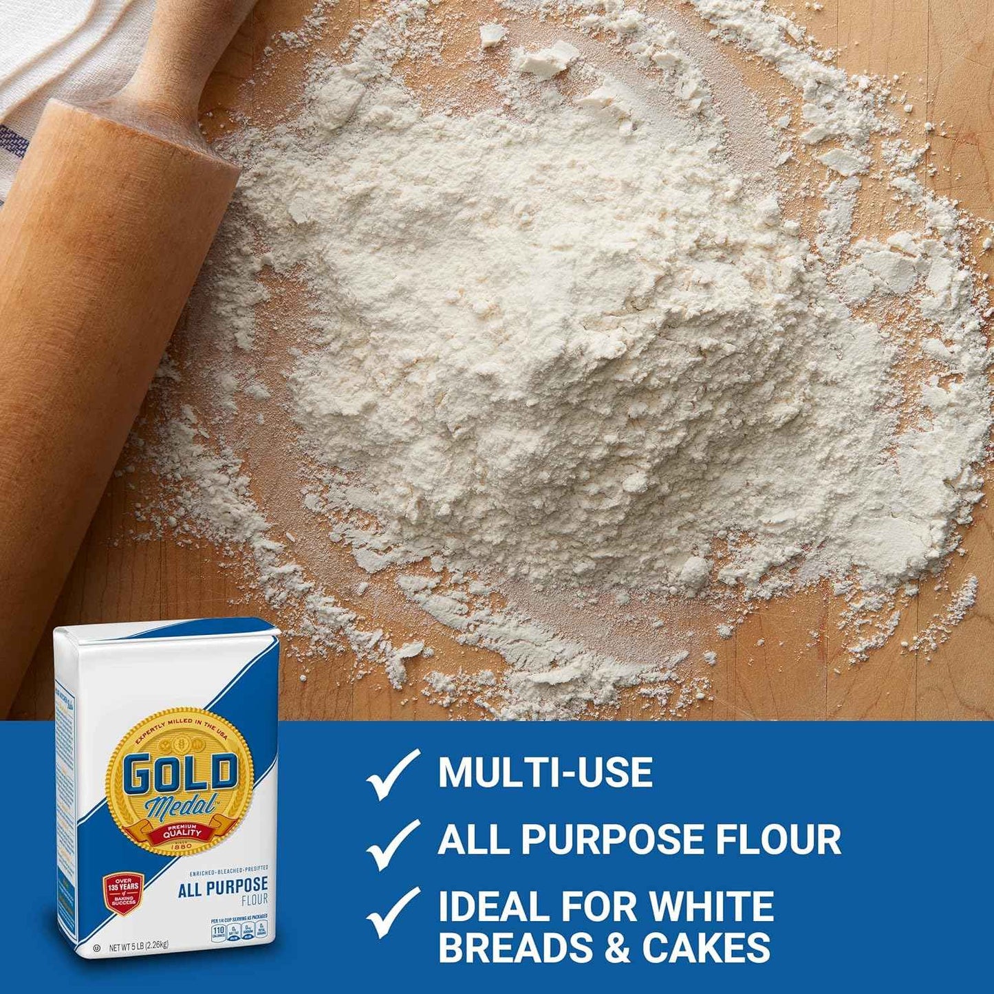 Gold Medal All Purpose Flour – Clean-Pantry Baking Staple for Minimalist Kitchens, Everyday Bread and Cookies