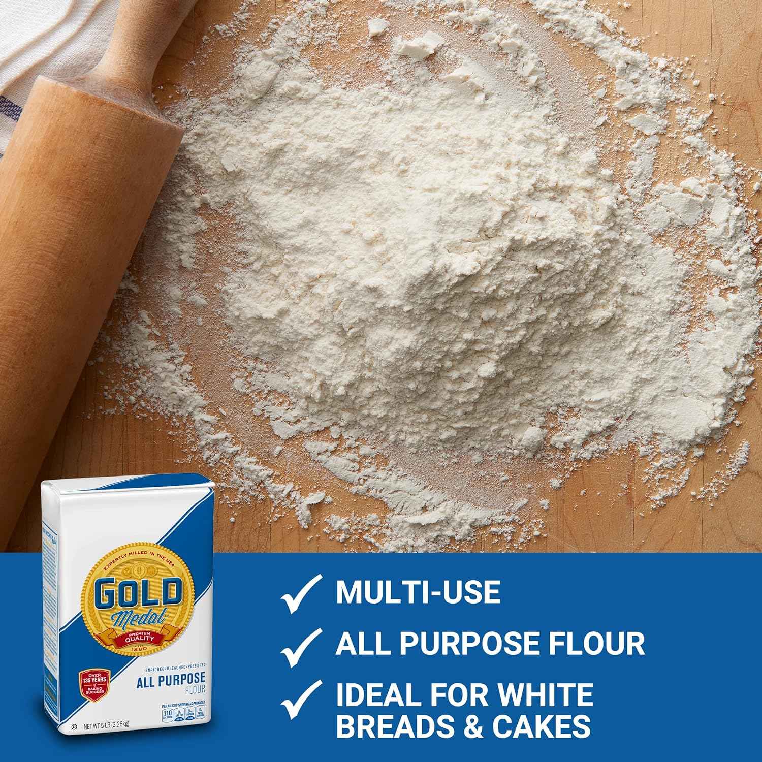 Gold Medal All Purpose Flour – Clean-Pantry Baking Staple for Minimalist Kitchens, Everyday Bread and Cookies