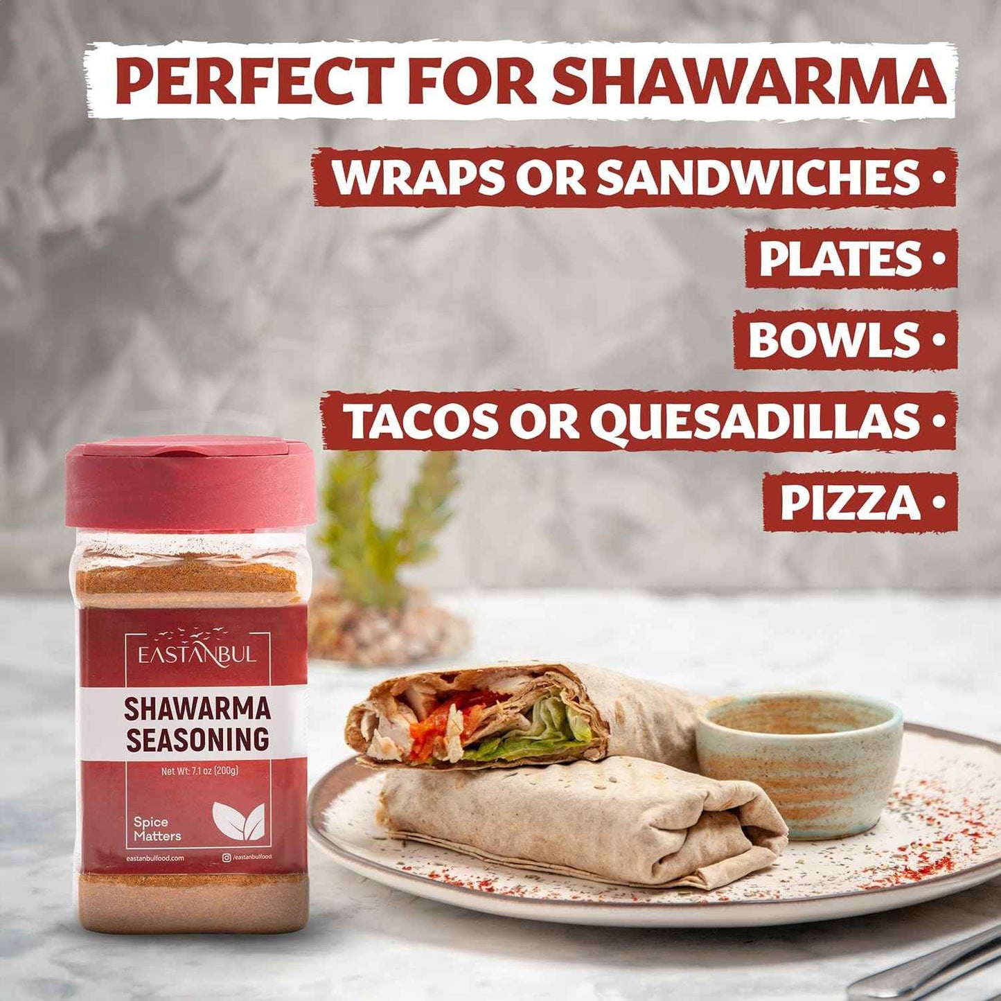 Eastanbul Shawarma Seasoning – Single-Bottle Baharat Blend for an Uncluttered Spice Rack, 7.1oz