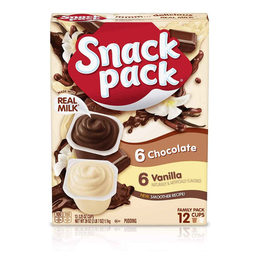 Snack Pack Pudding Cups – Nostalgic Care Package Gift for College Students and New Homeowners