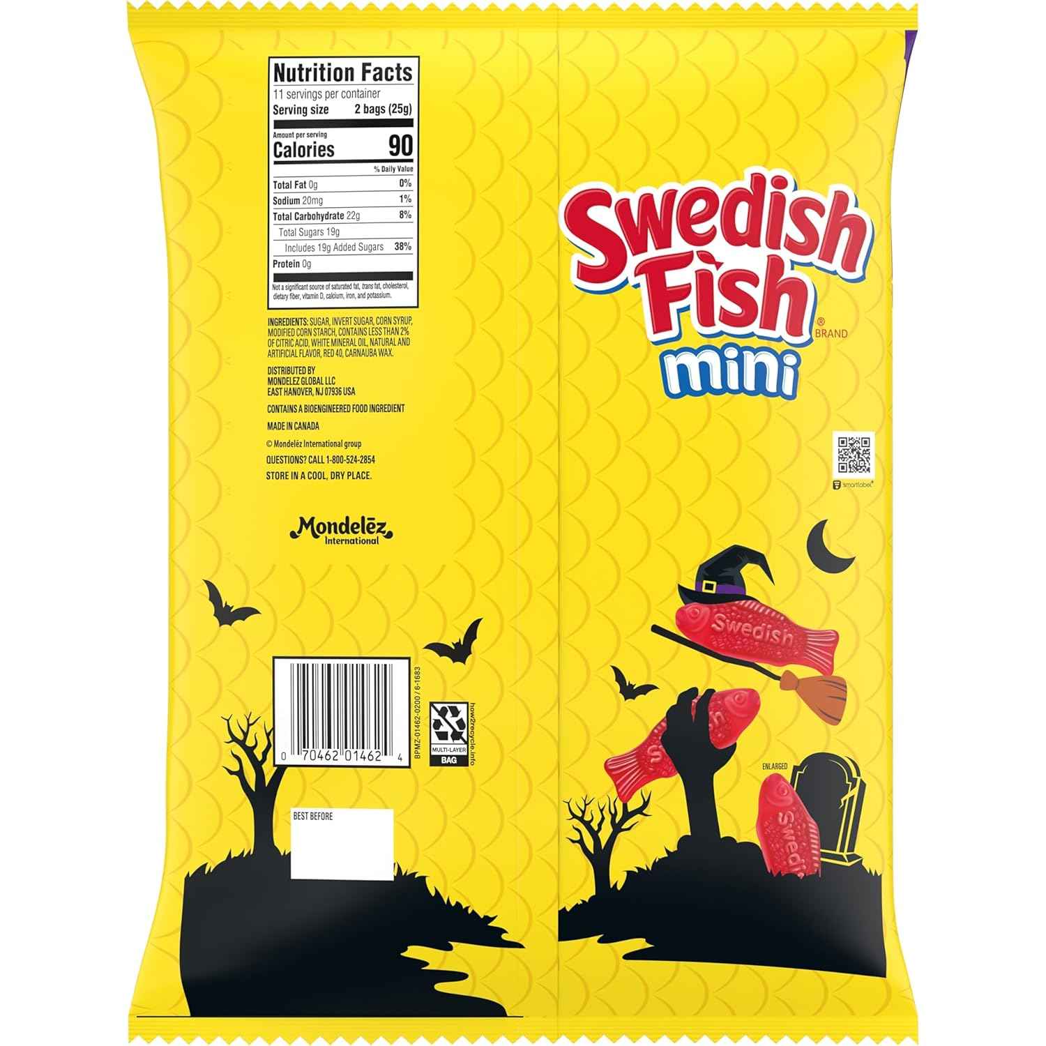 SWEDISH FISH Mini Soft Chewy Candy, 22 Choking-Safe Trick or Treat Bags for Young Kids