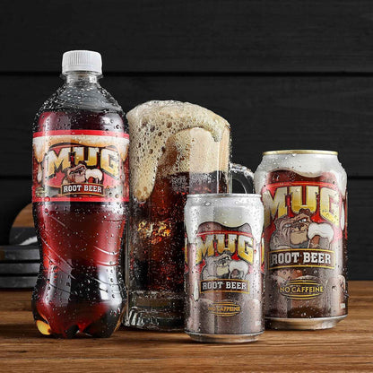 Mug Root Beer Mini Cans 7.5 oz, Caffeine-Free Portion-Controlled Soda 10 Pack for Calorie-Conscious Drinkers