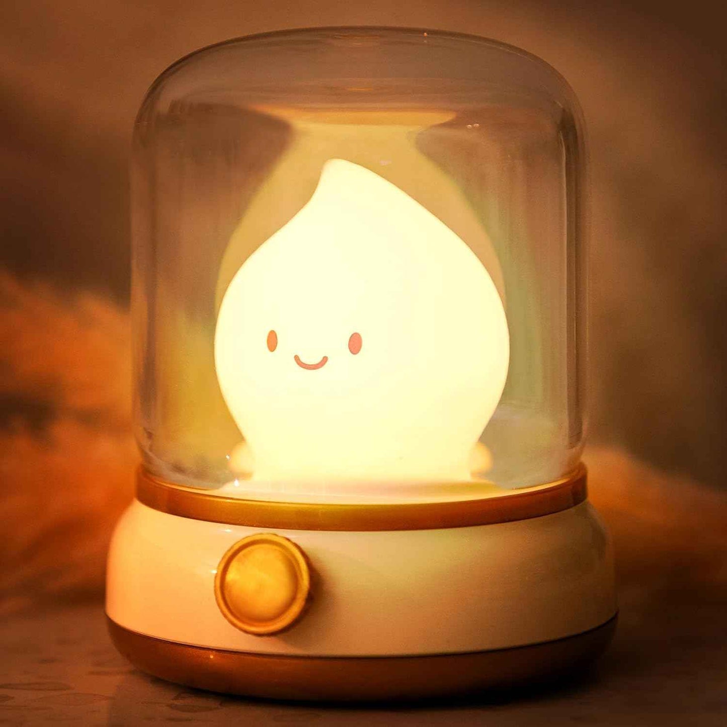 Flameless Candle Lamp – Unique Birthday Gift for Her, Cozy Bedroom Decor for Teens and Women, Rechargeable Dimmable Night Light