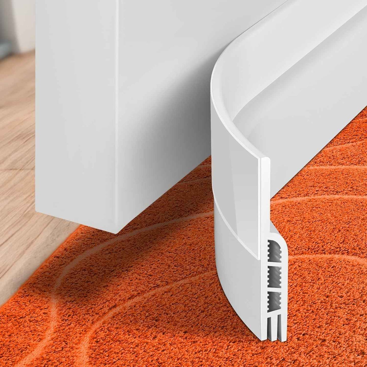 Holikme Door Draft Stopper for Home Safety, Non-Toxic Silicone Under Door Blocker Keeps Kids and Pets Protected