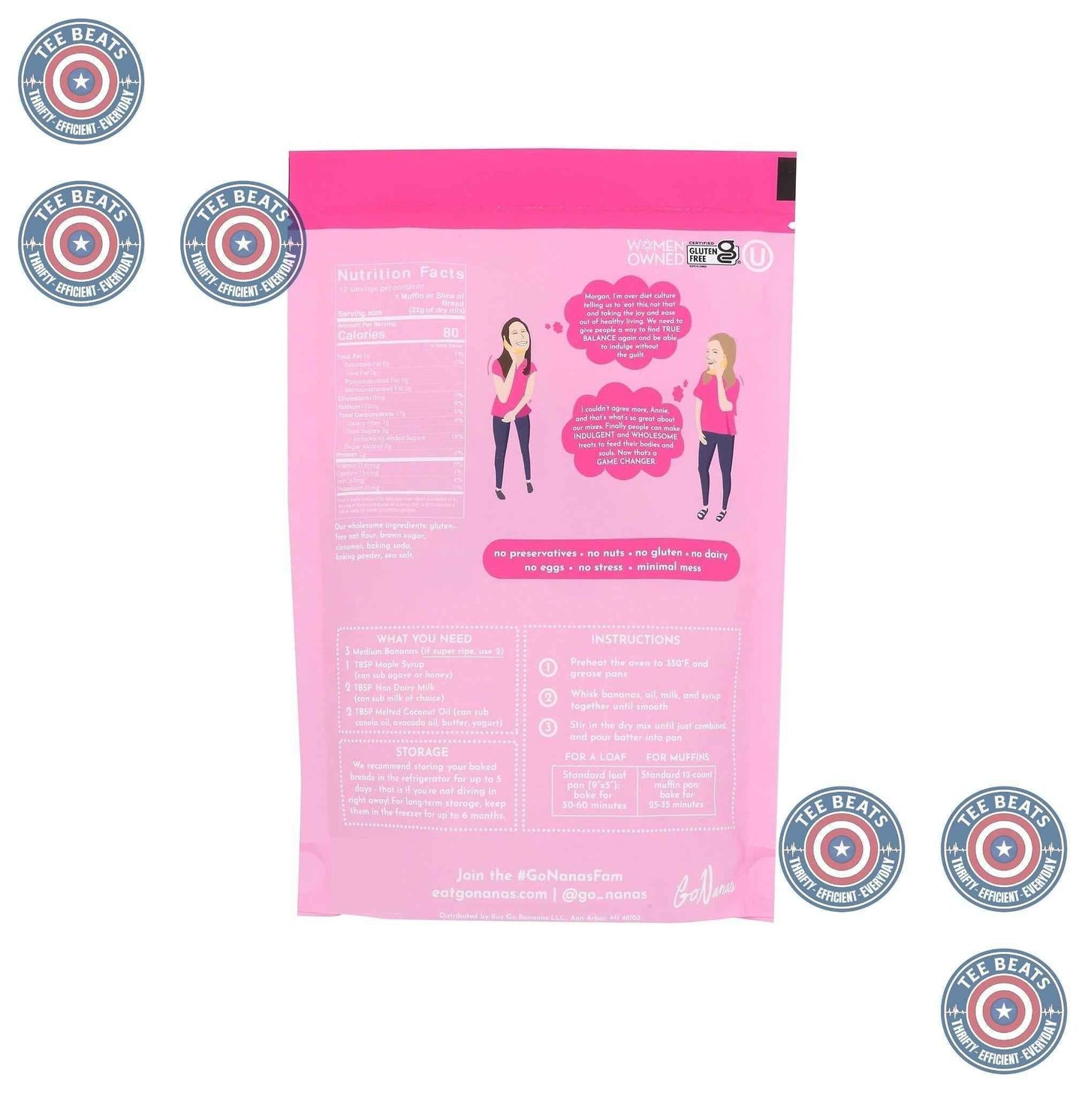 Go Nanas Original Banana Bread Mix – Clean-Label Baking for Health-Conscious Home Bakers