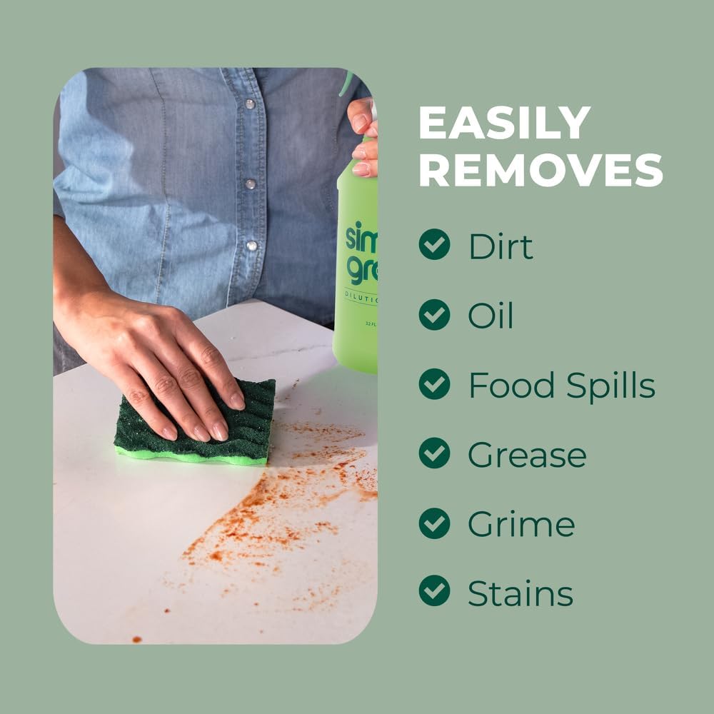 Simple Green All-Purpose Cleaner Concentrate – Child-Safe Non-Toxic Degreaser for Kitchen Counters and Food Prep Areas