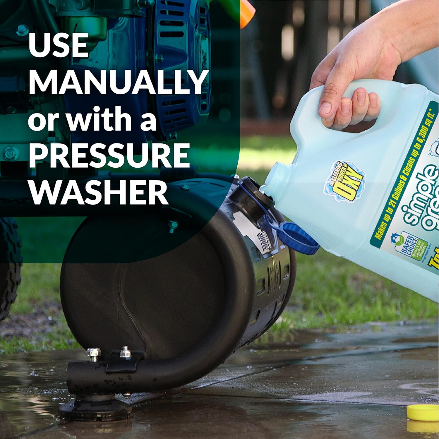 Simple Green Oxy Solve Outdoor Pressure Washer Cleaner – 1 Gal for Backyard Play Areas and Patios