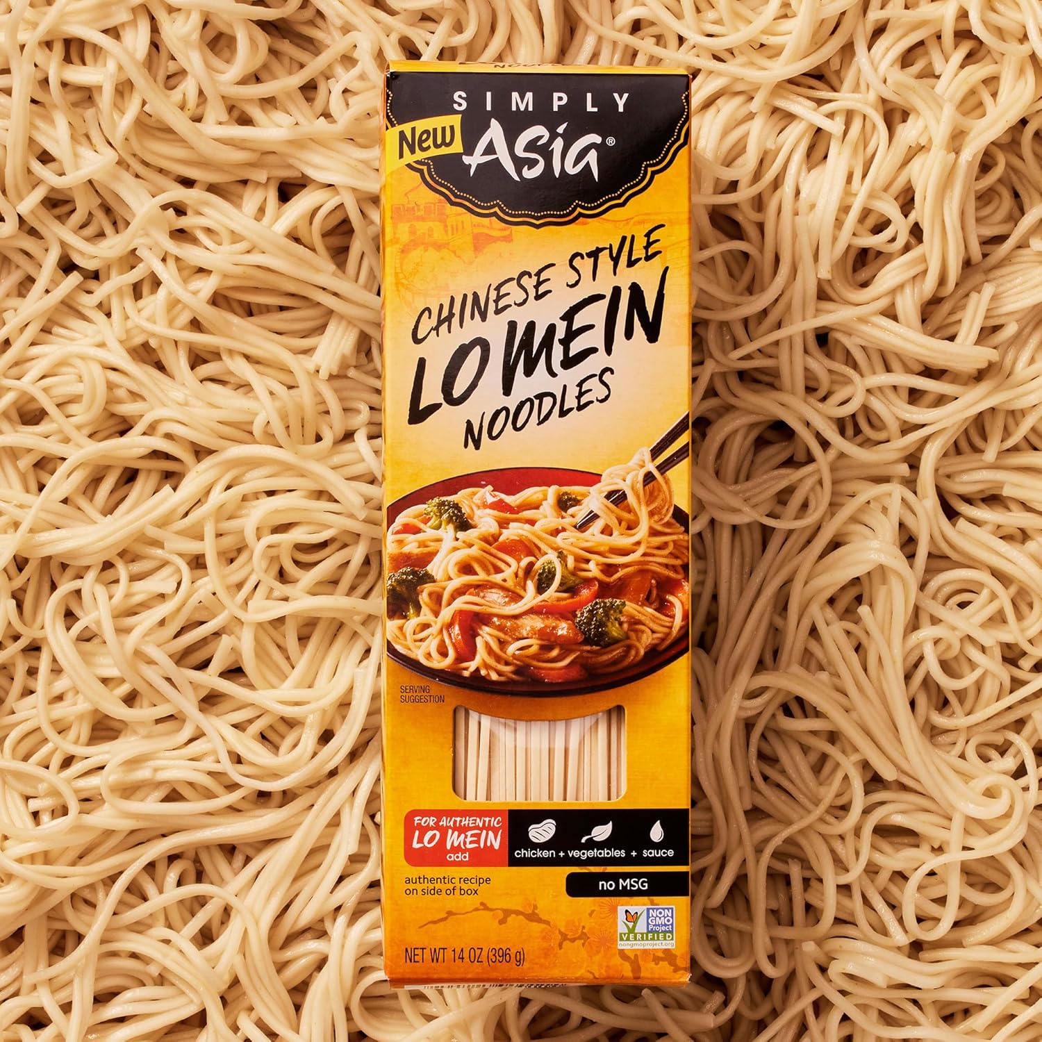 Simply Asia Lo Mein Noodles, No MSG Premium Blend – Restaurant-Quality Noodles for Elevated Home Dining