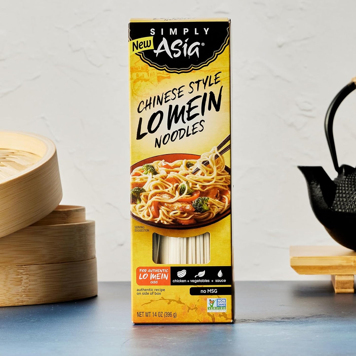 Simply Asia Lo Mein Noodles, No MSG Premium Blend – Restaurant-Quality Noodles for Elevated Home Dining