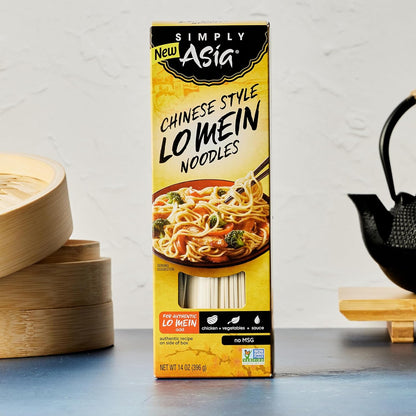 Simply Asia Lo Mein Noodles, No MSG Premium Blend – Restaurant-Quality Noodles for Elevated Home Dining