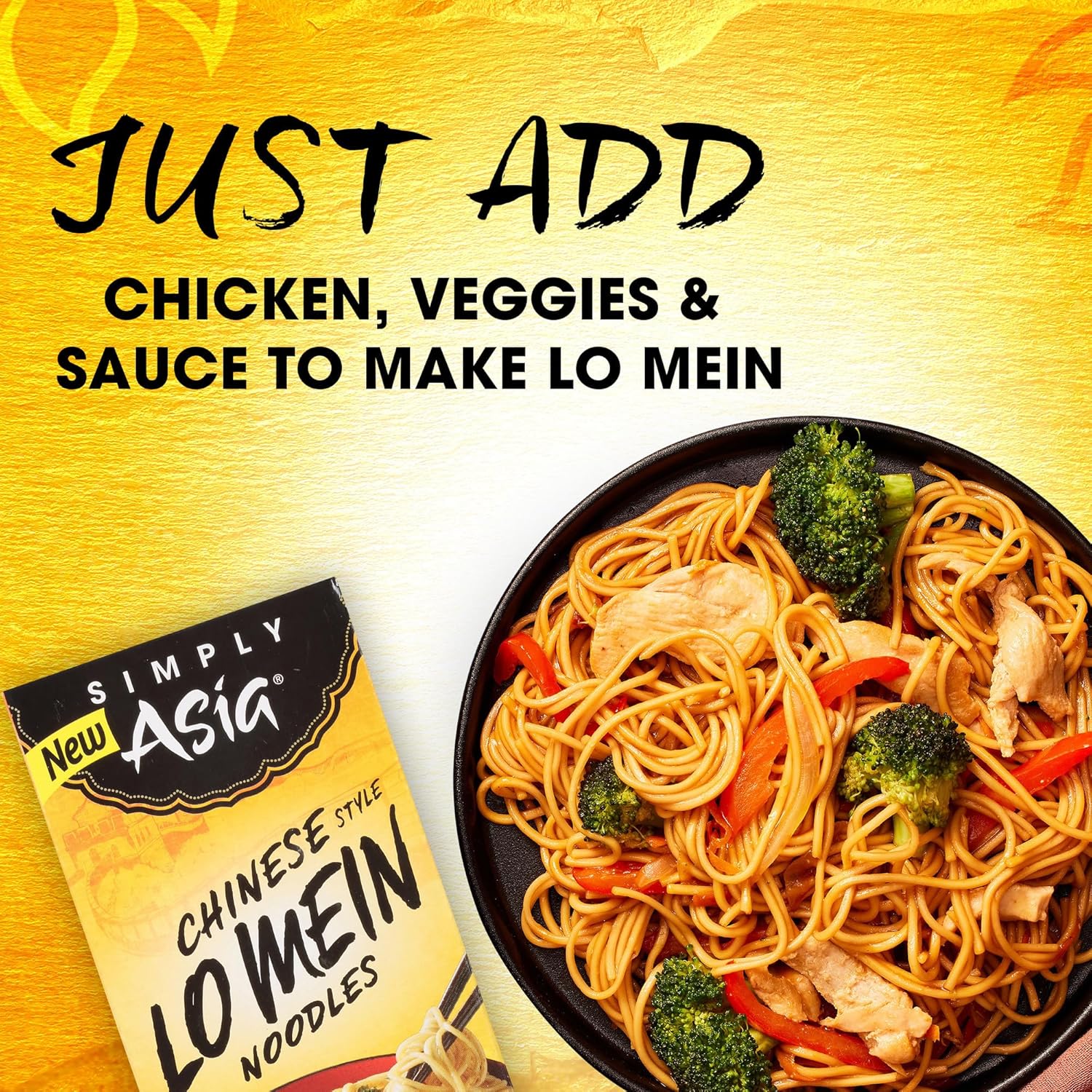 Simply Asia Lo Mein Noodles, No MSG Premium Blend – Restaurant-Quality Noodles for Elevated Home Dining