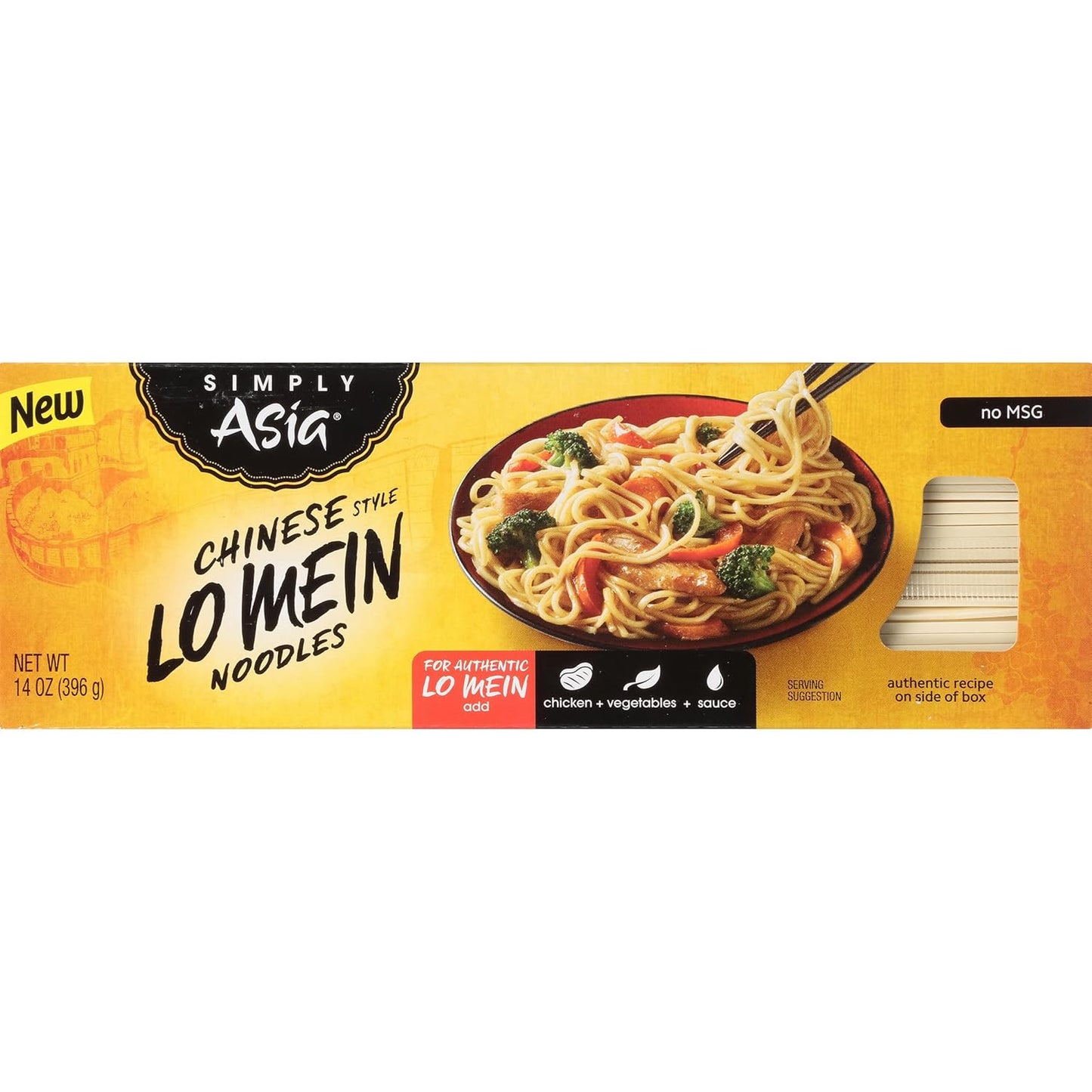Simply Asia Lo Mein Noodles, No MSG Premium Blend – Restaurant-Quality Noodles for Elevated Home Dining