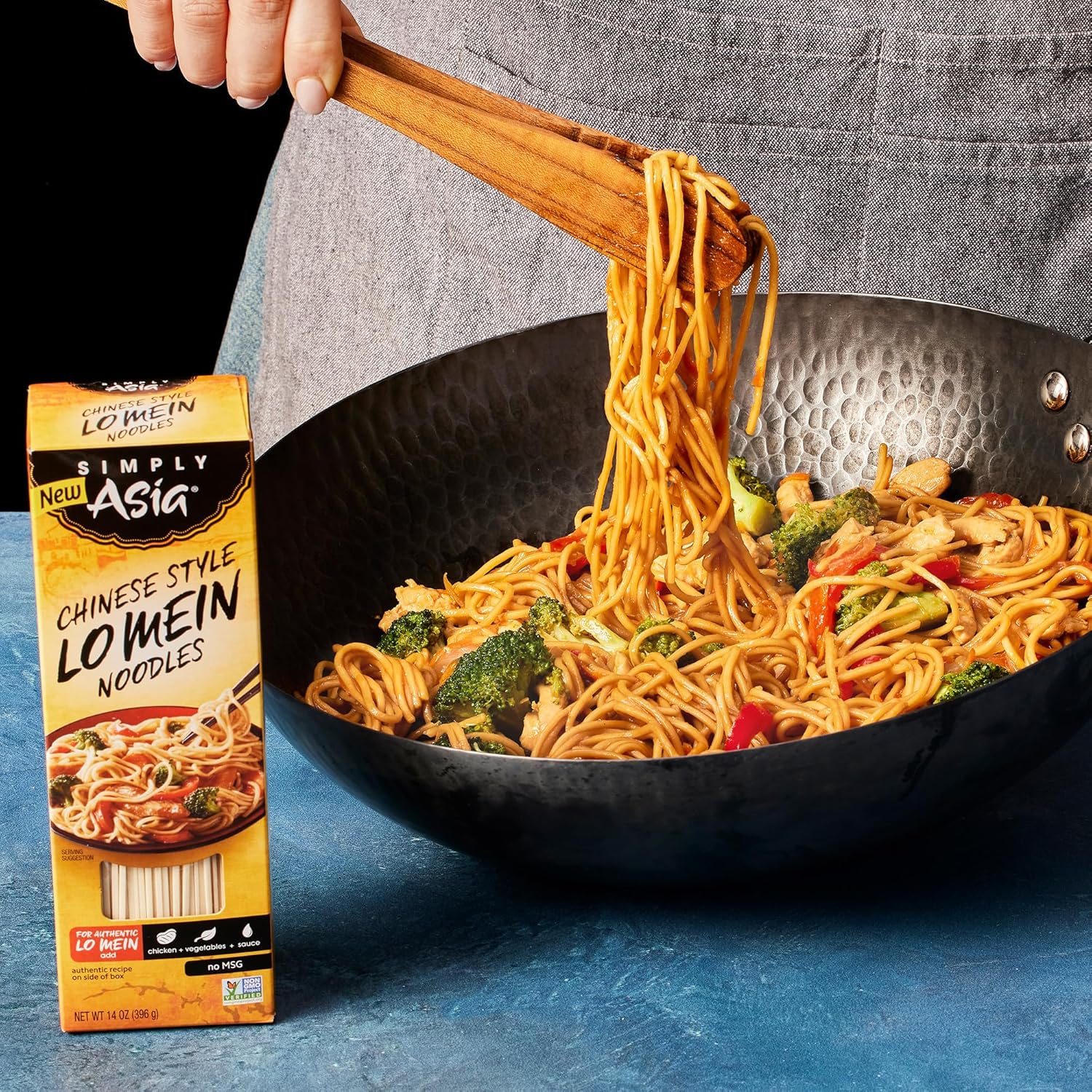 Simply Asia Lo Mein Noodles, No MSG Premium Blend – Restaurant-Quality Noodles for Elevated Home Dining