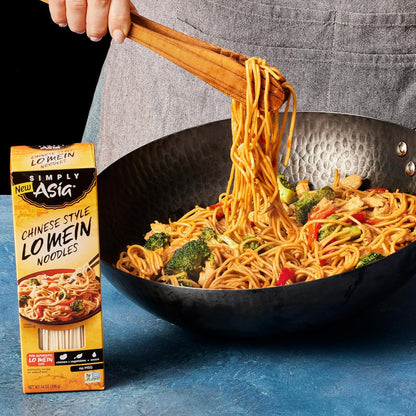 Simply Asia Lo Mein Noodles, No MSG Premium Blend – Restaurant-Quality Noodles for Elevated Home Dining