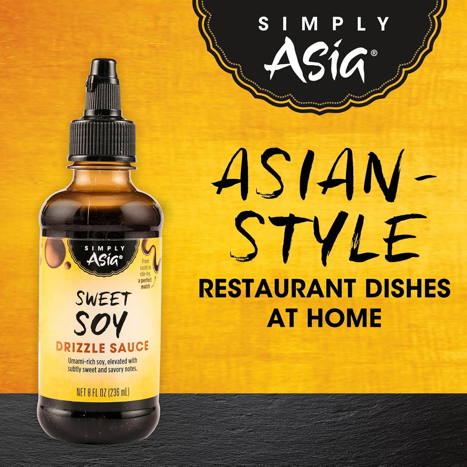 Simply Asia Sweet Soy Drizzle Sauce — Foodie Gift for Cooking Enthusiasts and Sushi Lovers, 8 fl oz Squeeze Bottle