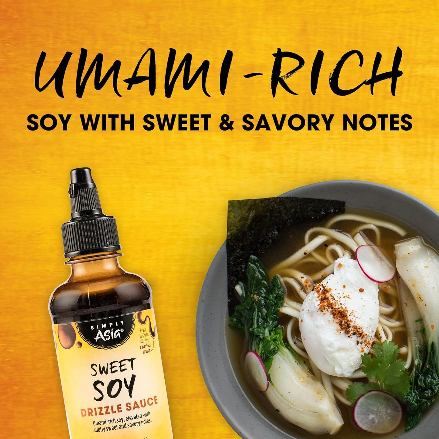 Simply Asia Sweet Soy Drizzle Sauce — Foodie Gift for Cooking Enthusiasts and Sushi Lovers, 8 fl oz Squeeze Bottle