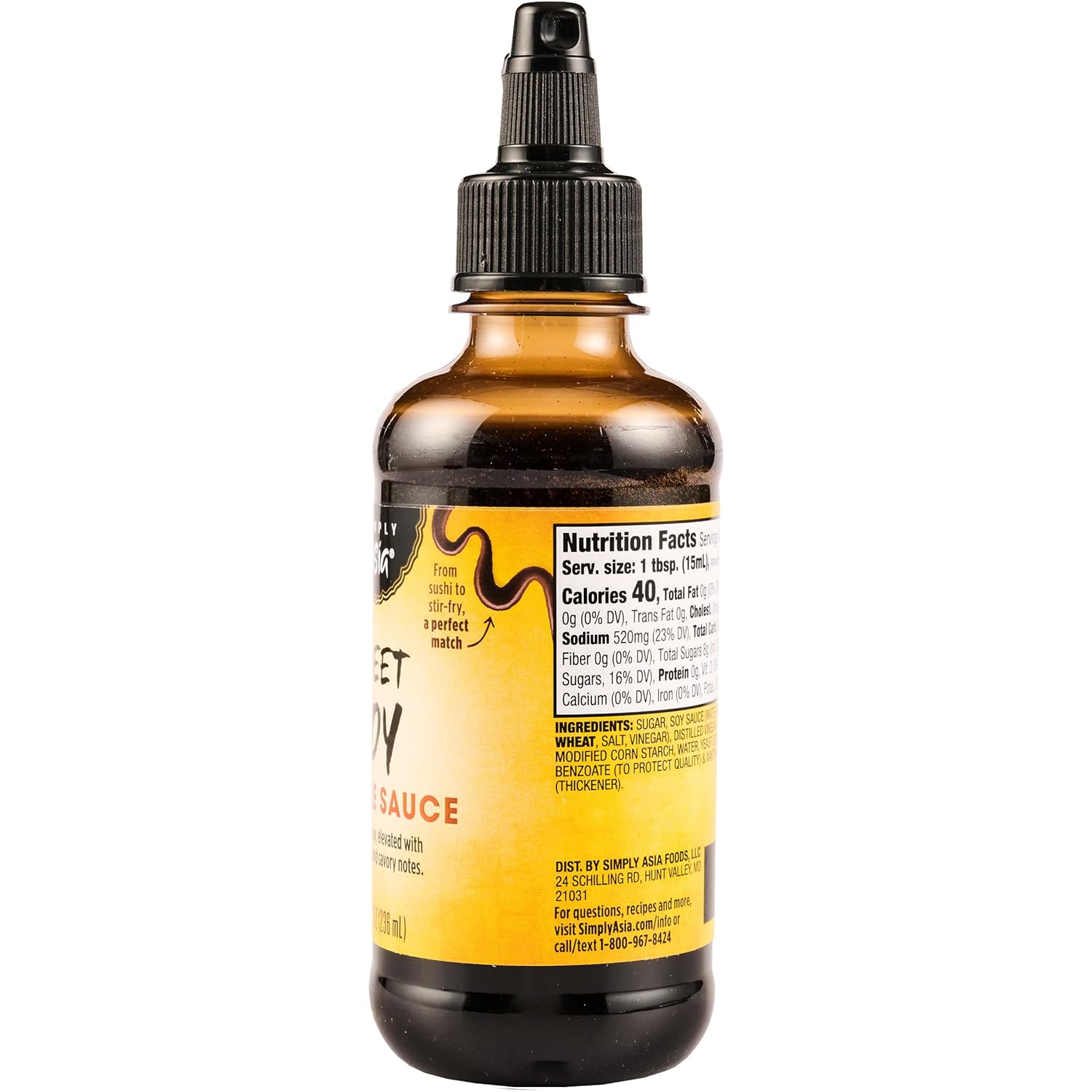 Simply Asia Sweet Soy Drizzle Sauce — Foodie Gift for Cooking Enthusiasts and Sushi Lovers, 8 fl oz Squeeze Bottle