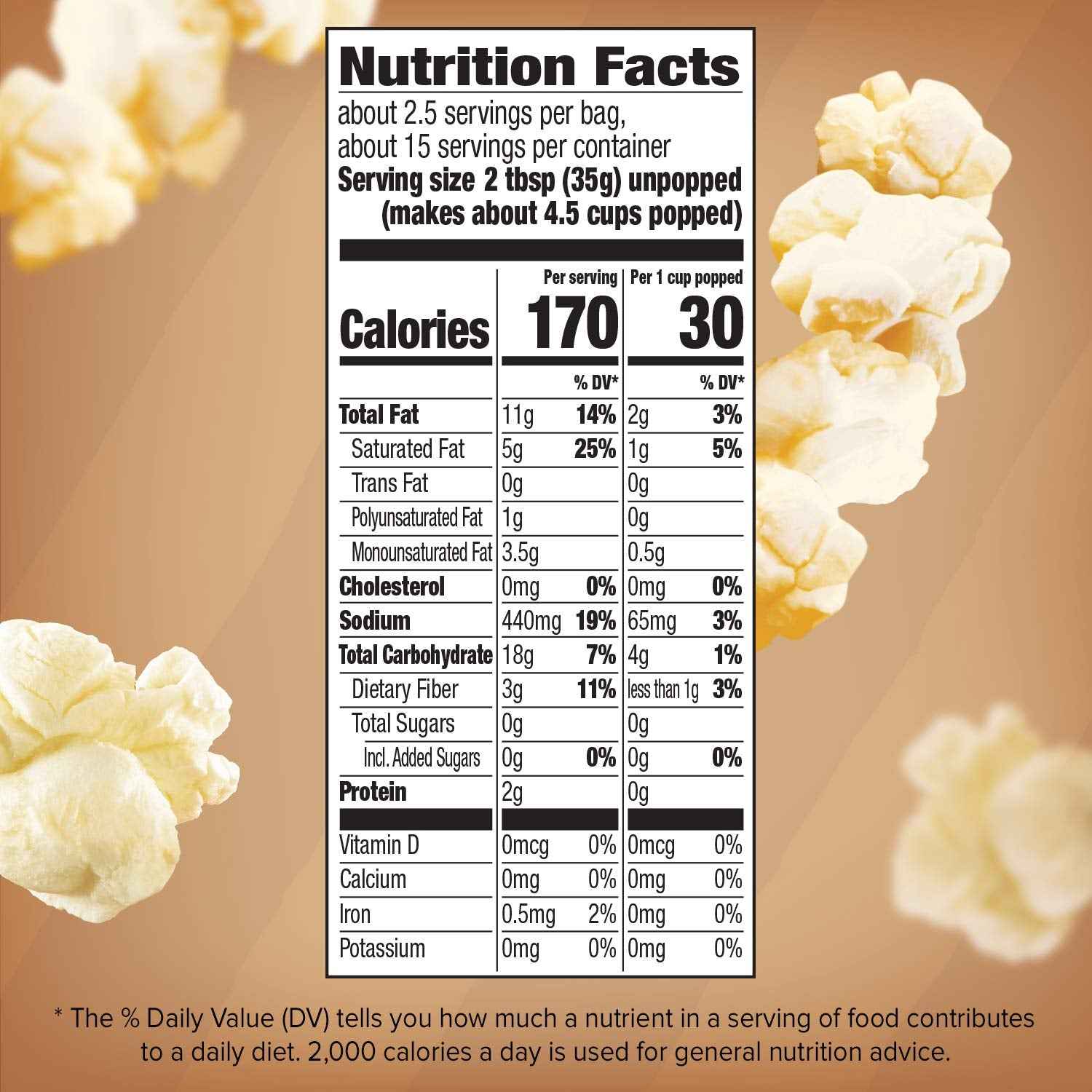 Orville Redenbacher's Naturals Simply Salted Microwave Popcorn – Two-Ingredient Style Snack for Uncluttered Pantry, 6-Count Box