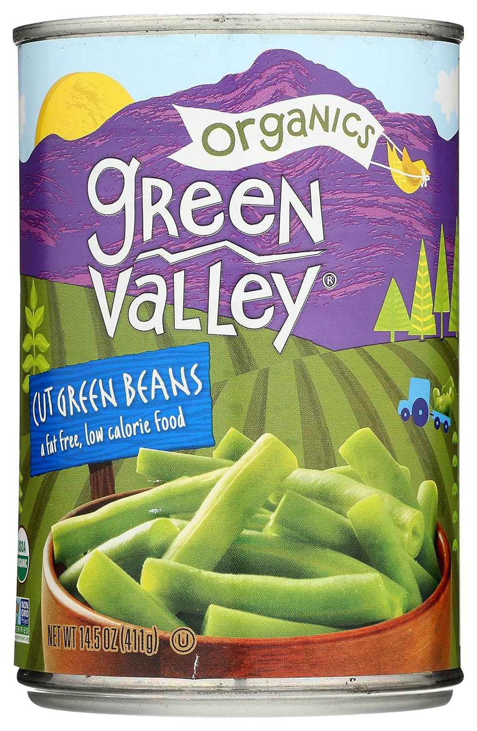 Green Valley Organic Cut Green Beans – Clean-Ingredient Pantry Staple for Health-Minded Home Cooks, Quick Heated Side Dish