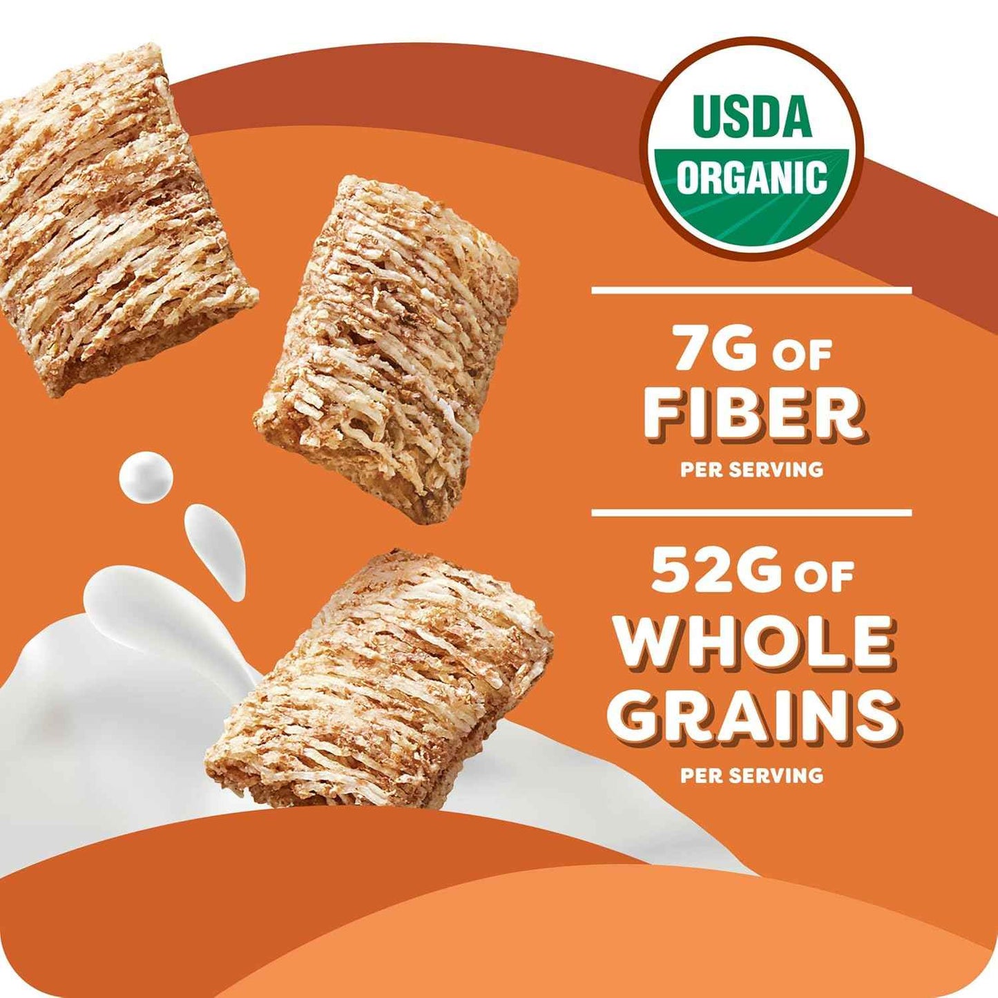 Kashi Organic Cinnamon Harvest Cereal – High-Fiber Whole Grain Breakfast for Mindful Mornings, 18oz Box